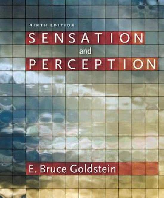Test Bank for Sensation and Perception 9th Edition by E. Bruce Goldstein, ISBN 9781133958499 Chapter 1-15 Complete Guide.