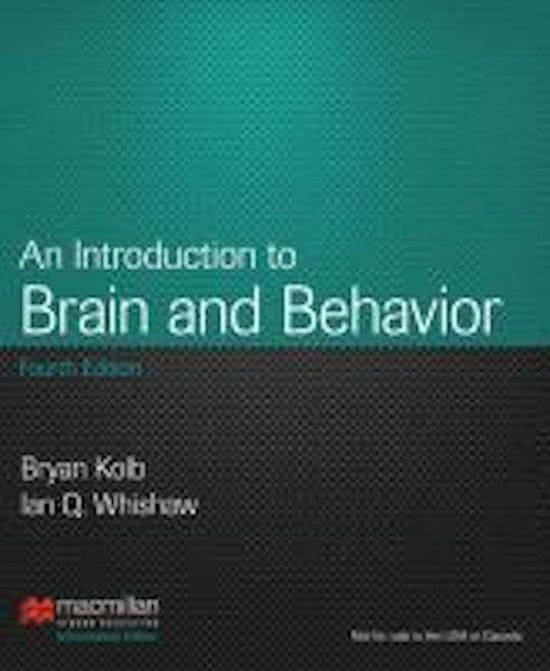 Brain & Behavior: Glossary of An Introduction to Brain and Behavior