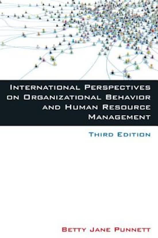 Samenvatting International Perspectives on Organizational Behavior and Human Resource Management