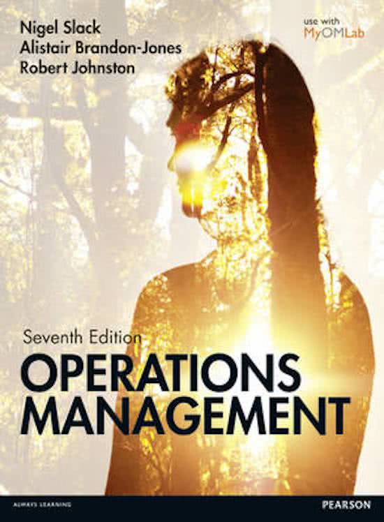Operations Management 7th edition - Slack, Brandon-Jones, Johnston