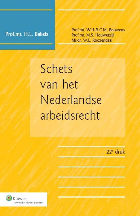 Samenvatting sociaal recht, Schets van het Nederlandse arbeidsrecht