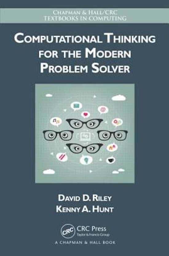 Samenvatting Computational Thinking for the Modern Problem Solver leerjaar 1, ISBN: 9781466587779  STEM1