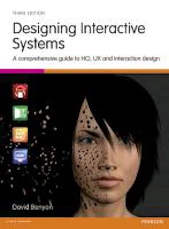 Samenvatting Designing Interactive Systems, ISBN: 9781447920113  Ontwerpen Van Interactieve Systemen (INFOOIS)