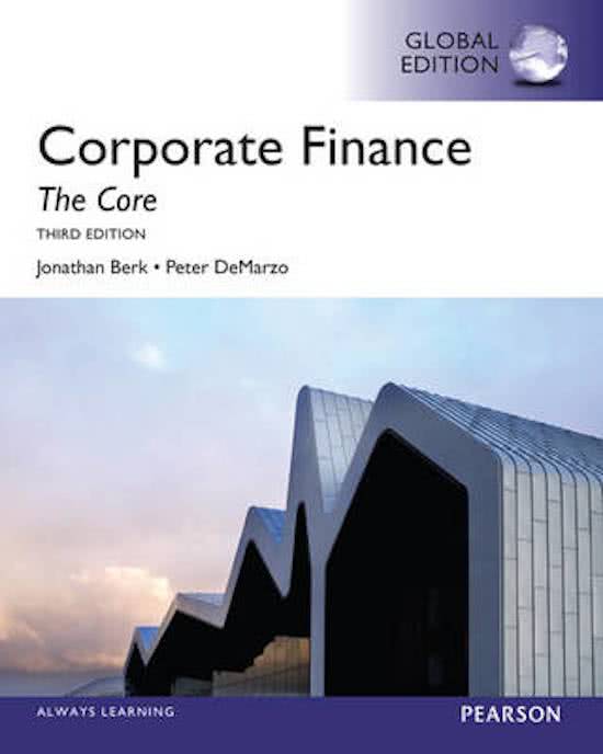 Corporate Finance: The Core, Global Edition