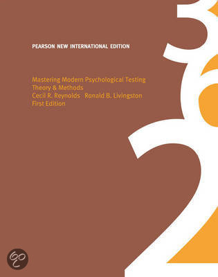 Mastering Modern Psychological Testing&colon; Pearson  International Edition