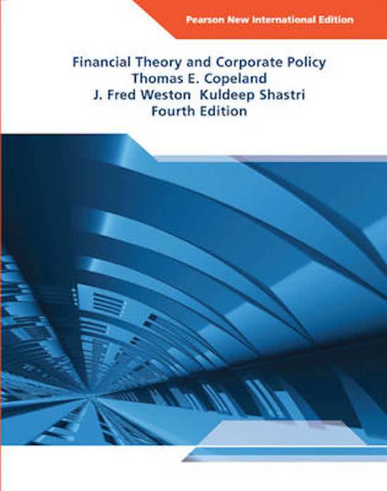 Financial Theory and Corporate Policy: Pearson  International Edition