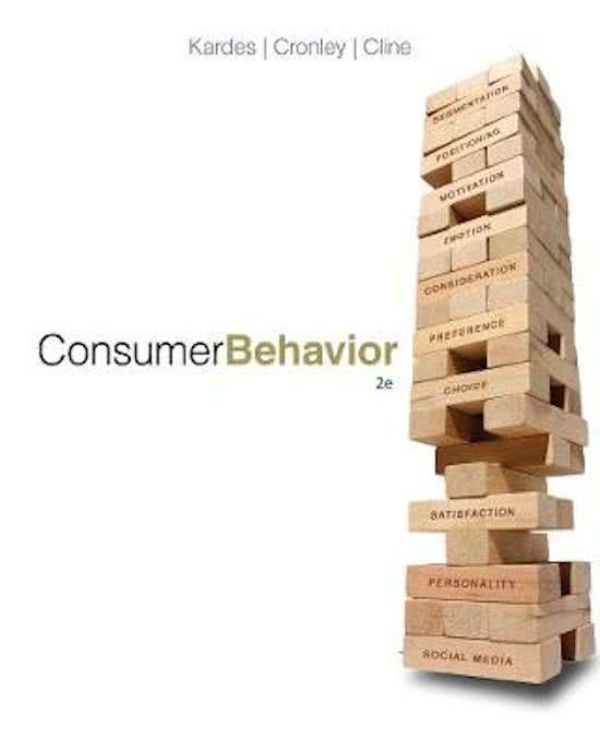 Summary Book Consumer Behavior - Kardes et al. 