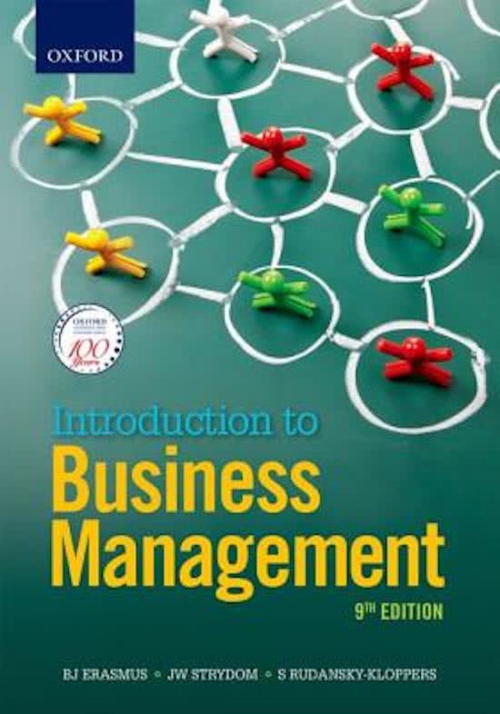 MNB1501 - Business Management 1A (Chapter 1 - 10)