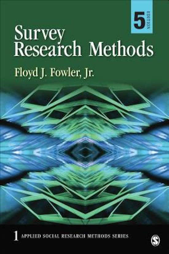 Samenvatting Survey Research Methods onderzoekspracticum I