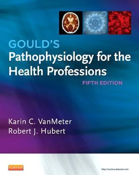 GOULD’S PATHOPHYSIOLOGY FOR THE HEALTH PROFESSIONS, 5TH EDITION BY VANMETER TEST BANK