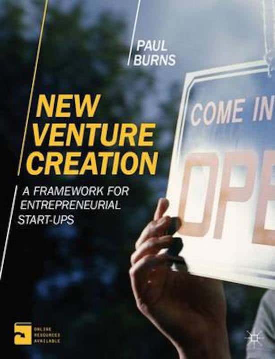 Summary book New Venture Creation