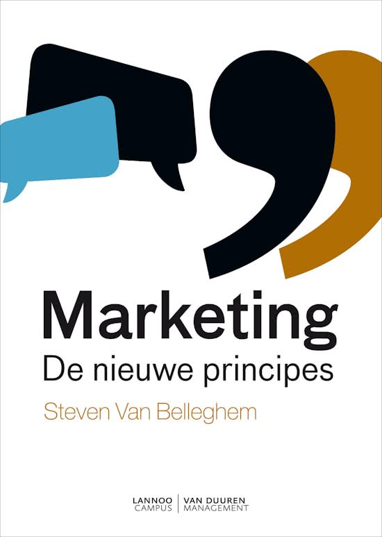 Samenvatting boek:"Marketing: de nieuwe principes"