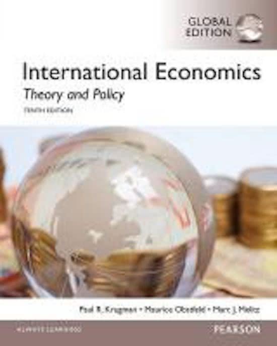 International Economics&colon; Theory and Policy&comma; Global Edition