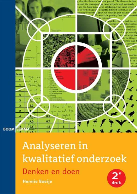 Samenvatting van het boek van Boeije: Analyseren in kwalitatief onderzoek