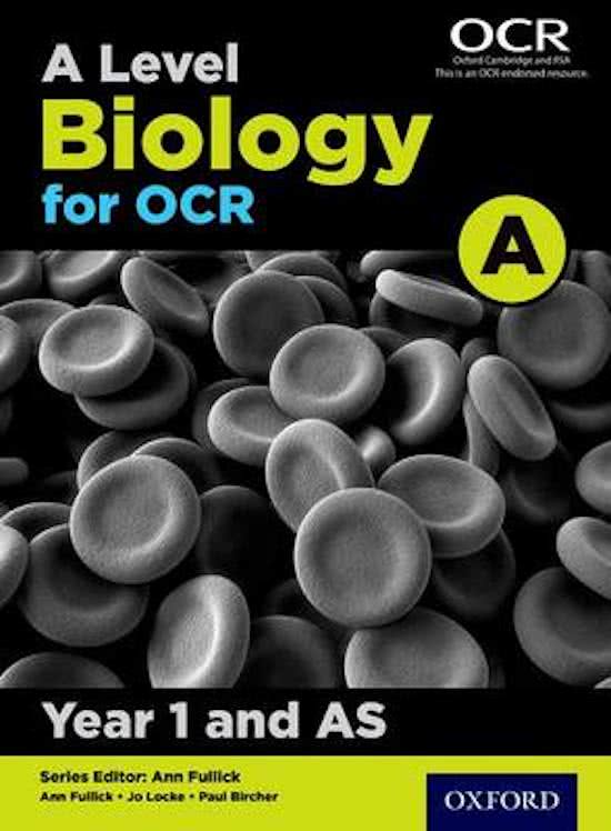 Summary A Level Biology for OCR A, ISBN: 9780198351917  foundations in biology