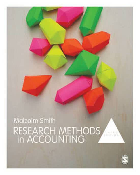 Summary Empirical Research Accounting Lectures and Discussion classes and book Research Methods in Accounting