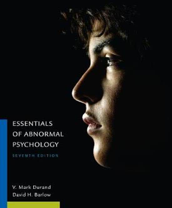 Test Bank Essentials of Abnormal Psychology 7th Edition
