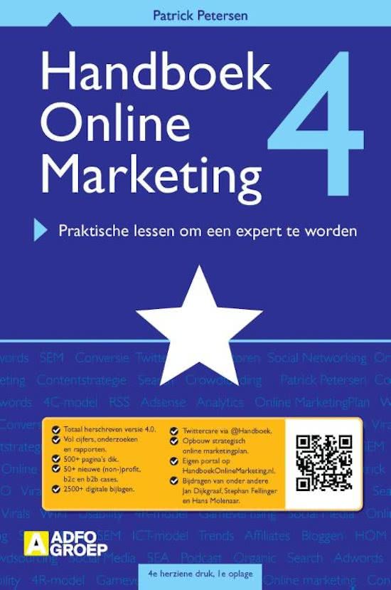 Samenvatting Handboek Online Marketing 4e druk