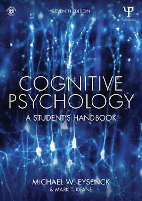 Chapter 1, 2 and 3 Cognitive Psychology