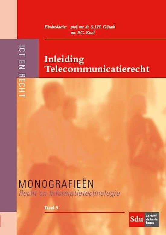 Boek samenvatting Telecommunicatierecht