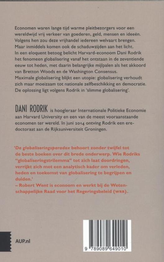 Samenvatting 'De Globaliseringsparadox' van Dani Rodrik