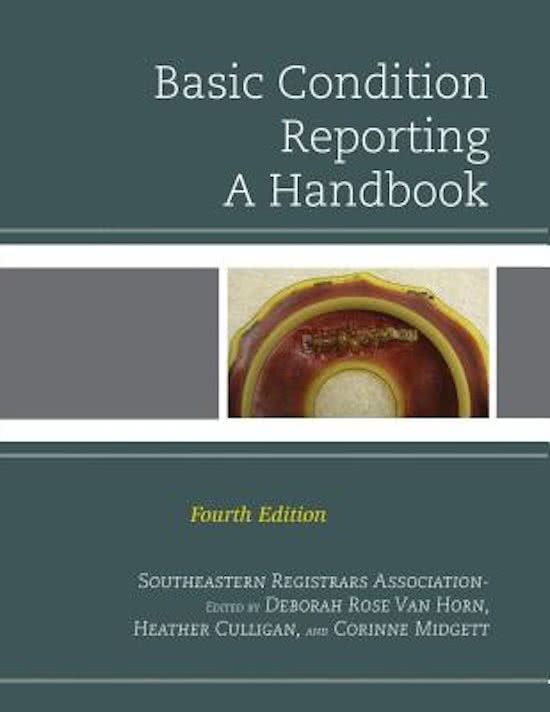 Samenvatting van hoofdstukken 1 en 2 van het boek: Basic Condition Reporting A Handbook (Bruikleen en veiligheid)
