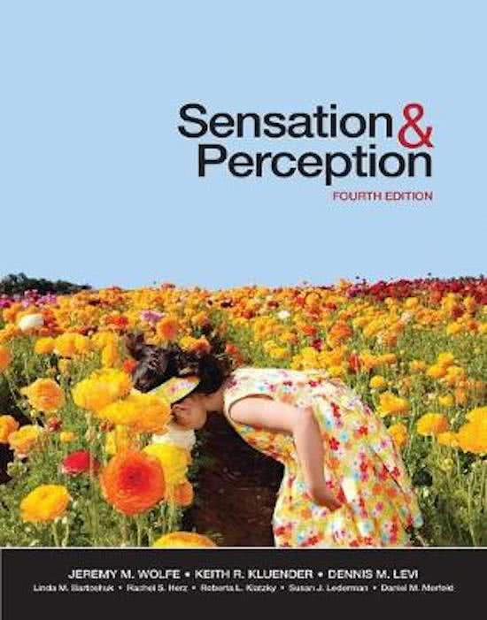 Summary H1 H7 Sensation & Perception 4th Edition