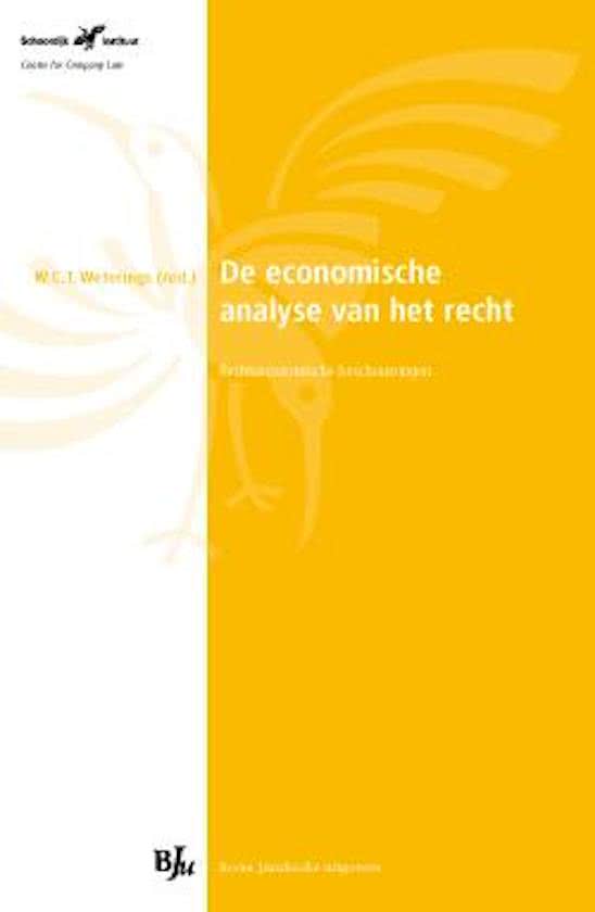 Samenvatting de economische analyse van het recht voor het vak oriëntatie economie en recht