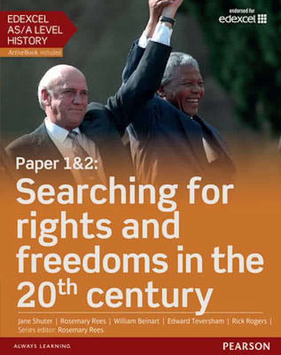 Edexcel AS/A Level History, Paper 1&2: Searching for rights and freedoms in the 20th century