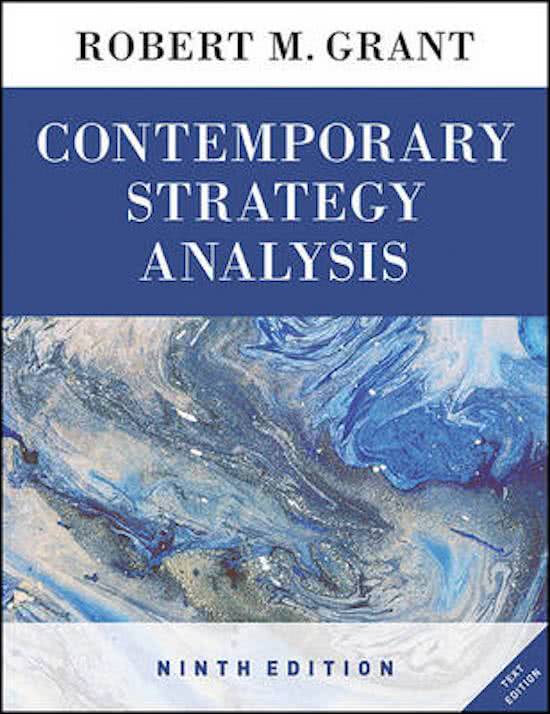 Exam (elaborations) Strategic Management MG4037 Contemporary Strategy Analysis (Batch 8) Pages 100 to 130