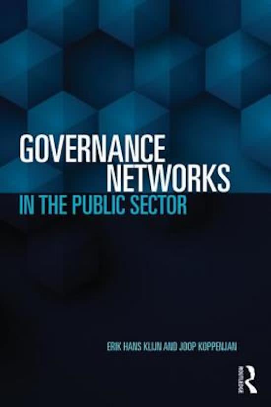 Samenvatting Governance Networks in the Public Sector, ISBN: 9780415707015  Network Governance (FSWB2021)