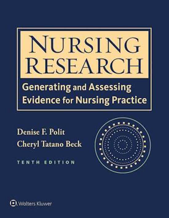 Test Bank Nursing Research Generating and Assessing Evidence for Nursing Practice 11th Edition By Polit Beck