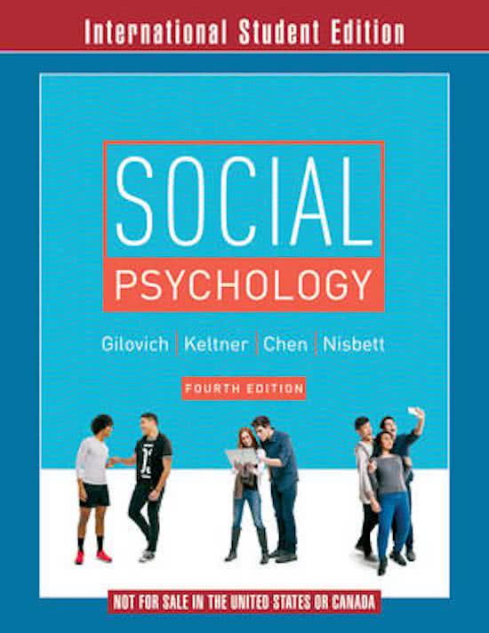 Social Psychology - Gilovich, Keltner, Chen & Nisbett (2015)