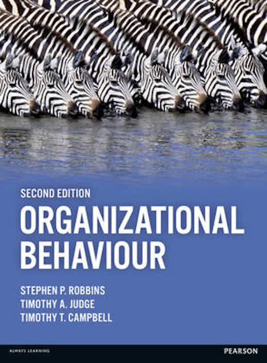 Summary chapter 2 & 16 Organizational Behaviour