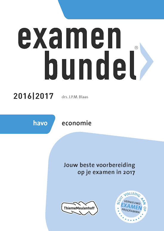 Examenbundel havo economie 2016/2017