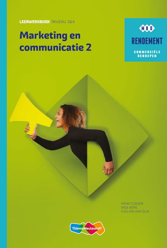Essay Marktonderzoek   Rendement  - Marketing & communicatie Niveau 3&4 deel 2 Leerwerkboek, ISBN: 9789006372281