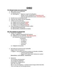 Samenvatting EHBO a&period;d&period;h&period;v boek rode kruis