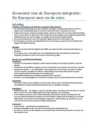 economie van de europese integratie H1