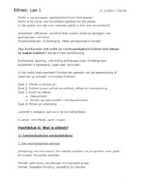 Ethiek&colon; les 1