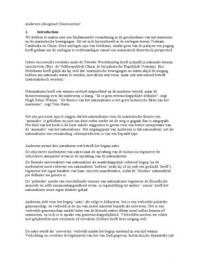 Samenvatting Benedict Anderson Imagined Communities