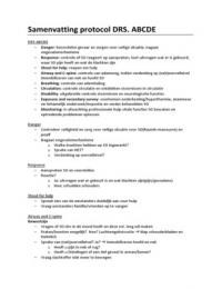 Samenvatting protocol DRS&period; ABCDE &lpar;EHBO&rpar;