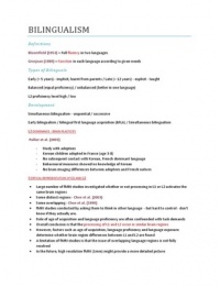 Cognition in the Real World&colon; Bilingualism &lpar;2 lectures&rpar; 