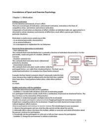 Summary of Psychology of sport and Exercise&comma; Foundations of sport and exercise psychology