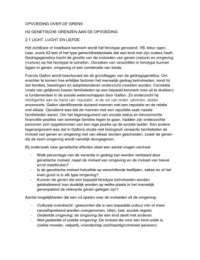 Genetische grenzen aan de opvoeding H2 Opvoeding over de grens 