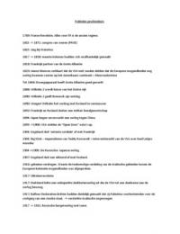 Politieke en sociale geschiedenis datums