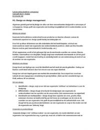 Samenvatting design management in essentie H1 t&sol;m H4&comma; H6