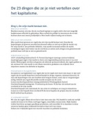 Lange samenvatting 23 dingen die ze je niet vertellen over het kapitalisme