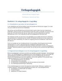 Samenvatting Orthopedagogiek antwoorden op vraagstellingen&comma; Hoofdstuk 1 t&sol;m 5&period;2&period;3