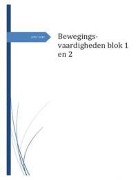 Bewegingsvaardigheden jaar 1&comma; blok 1 en 2&comma; ALO
