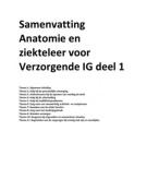 Anatomie en ziekteleer voor verzorgende IG deel 1
